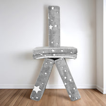 Load image into Gallery viewer, 9PCS Sectional Sofa for Creative Kids Girls and Boys Bedroom, Grey Star HLD082