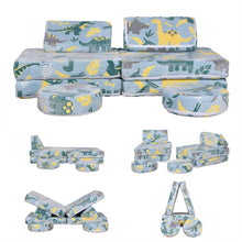 Load image into Gallery viewer, 2024 Newest Kids Couch Sofa, 6 Pcs Modular Toddler Couch, Dinosaur Yellow HLD078