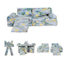 Load image into Gallery viewer, 2024 Newest Kids Couch Sofa, 6 Pcs Modular Toddler Couch, Dinosaur Yellow HLD079