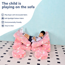 Load image into Gallery viewer, 10PCS Modular Kid Play Couch Toddler & Child Couch with 10 Convertible Pieces HLD076