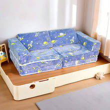 Load image into Gallery viewer, 8 pcs Modular Kids Play Couch,Toddler Couch Sofa, Space Blue HLD081