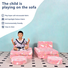 Load image into Gallery viewer, 10PCS Modular Kid Play Couch Toddler & Child Couch with 10 Convertible Pieces HLD077