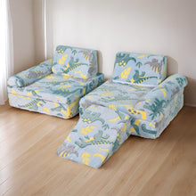Load image into Gallery viewer, 2024 Newest Kids Couch Sofa, 6 Pcs Modular Toddler Couch, Dinosaur Yellow HLD079