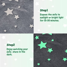 Load image into Gallery viewer, Kid-Friendly Foldable Sofa-Glow in The Dark Toddler Chairs Children's 2 in 1 Convertible Sofa to Lounger