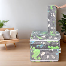 Load image into Gallery viewer, 8 PCS Play Couch Sofa for Kids Medium Size, Modular Kids Play Couch, Dinosaur Grey HLD080