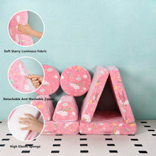 Load image into Gallery viewer, 10PCS Modular Kid Play Couch Toddler & Child Couch with 10 Convertible Pieces HLD076