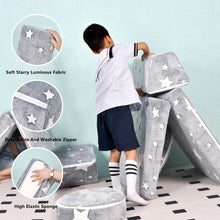 Load image into Gallery viewer, 8 PCS Play Couch Sofa for Kids Medium Size, Grey Star HLD072