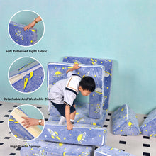 Load image into Gallery viewer, 8 pcs Modular Kids Play Couch,Toddler Couch Sofa, Space Blue HLD081