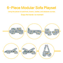 Load image into Gallery viewer, 2024 Newest Kids Couch Sofa, 6 Pcs Modular Toddler Couch, Dinosaur Yellow HLD078