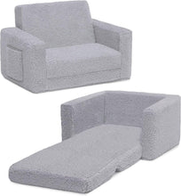 Load image into Gallery viewer, Children Cozee 2-in-1 Convertible Sofa to Lounger For Bedroom - Lightweight,Portable Comfy Flip Open Couch/Sleeper for Kids