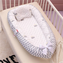 Load image into Gallery viewer, Baby Sleeping Nest Bed100% Soft Cotton Newborn Lounger Portable Crib Suitable Baby nest